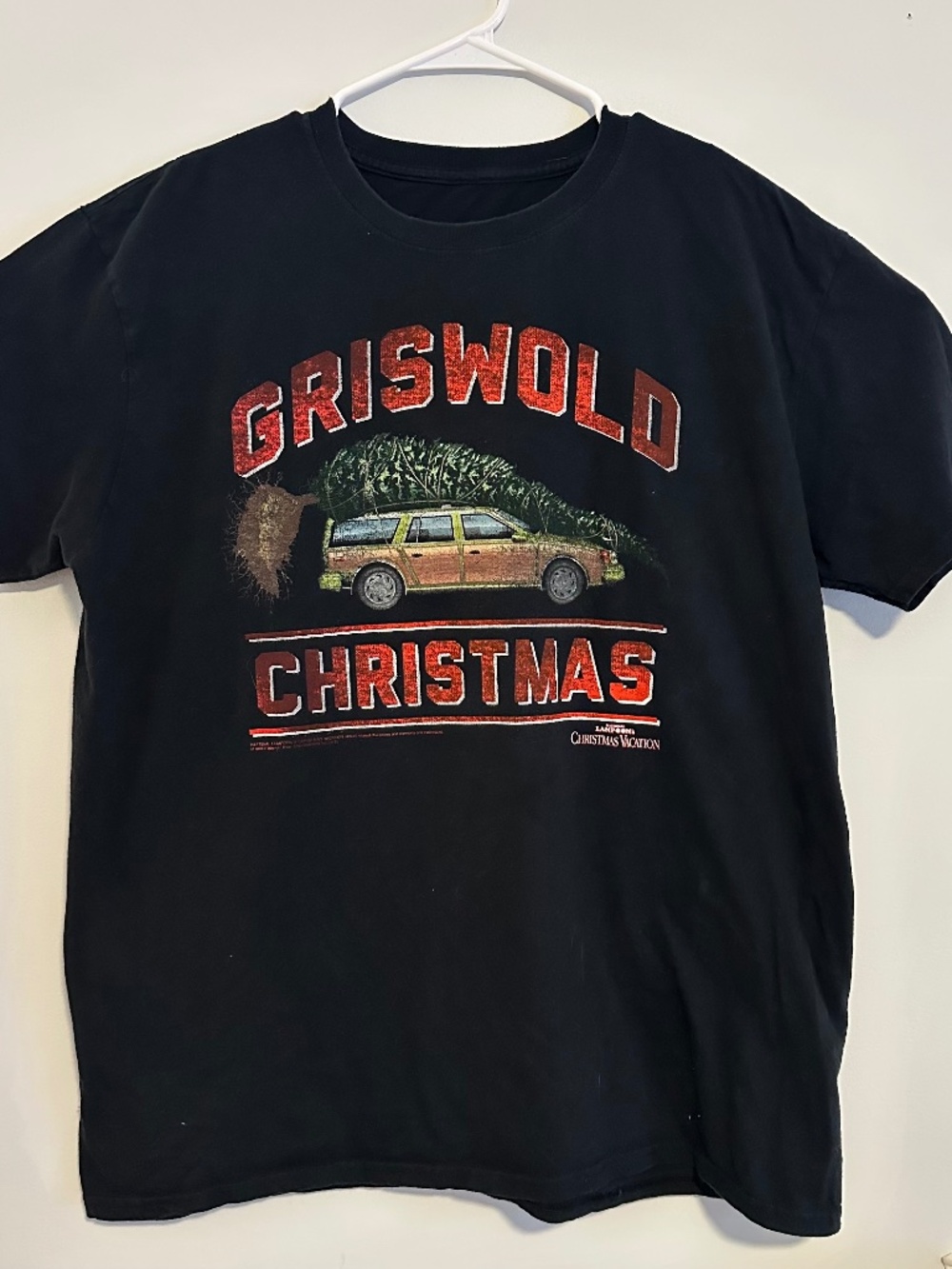 Griswold Christmas National Lampoon's Print T-Shirt XL Black Y2K Short Sleeve